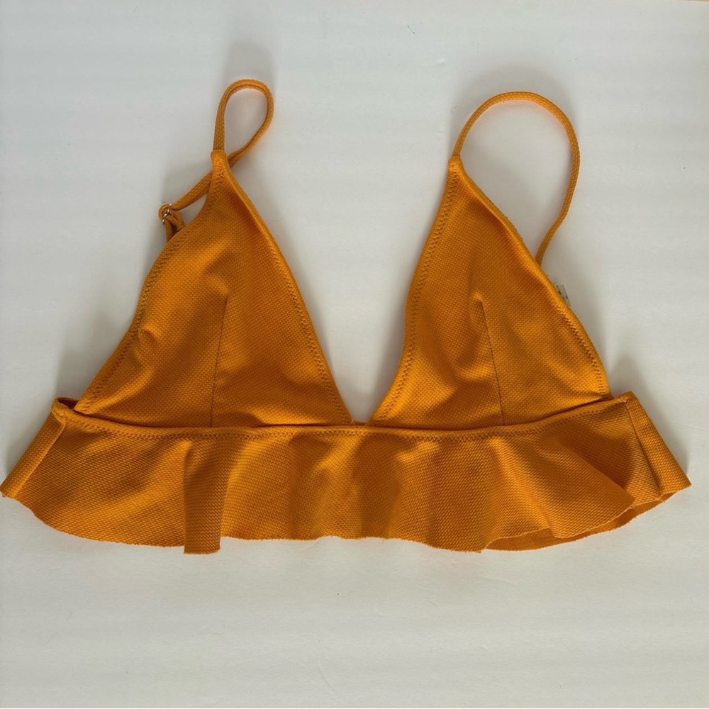 Orange Triangle Bikini Top